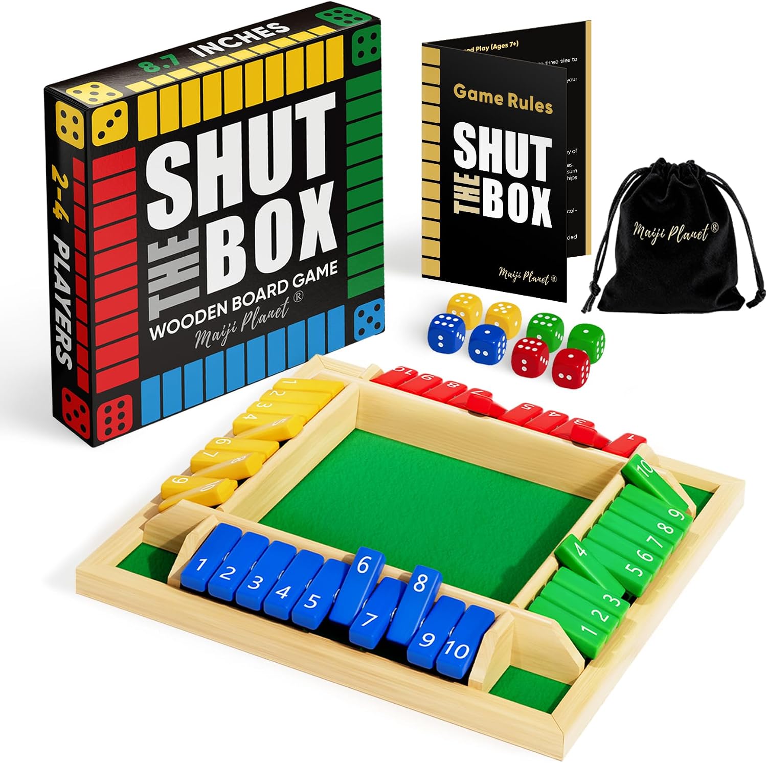 Board Game Night - Shut The Box Game, Math Dice