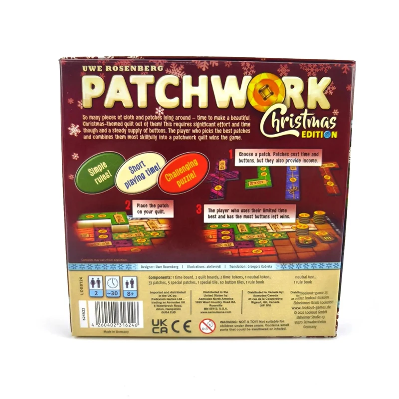 Board Game Patchwork: Christma - Board Game Night avaliação e preço
