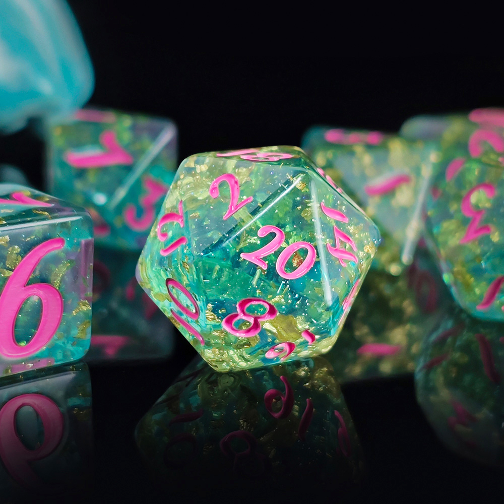 7Pcs/set Shining Foil Inside R - Board Game Dungeons And Dragons avaliação e preço