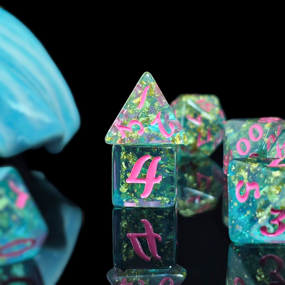 7Pcs/set Shining Foil Inside R - Board Game Dungeons And Dragons avaliação e preço