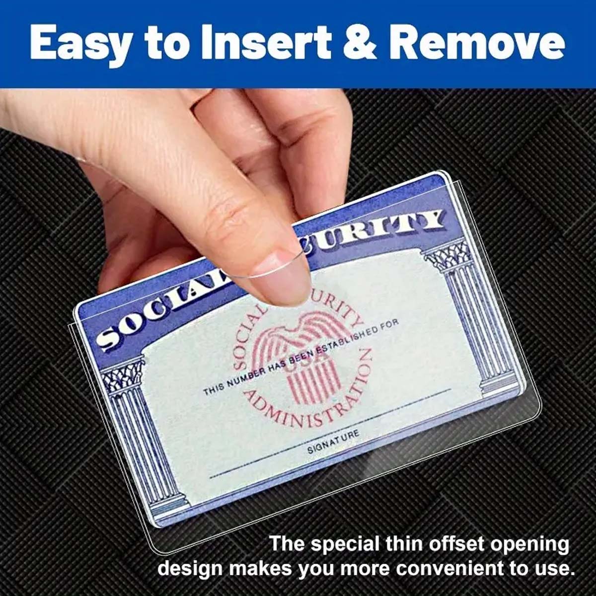 6/12Pcs PVC Social Security Ca - Card Sleeves Protector avaliação e preço