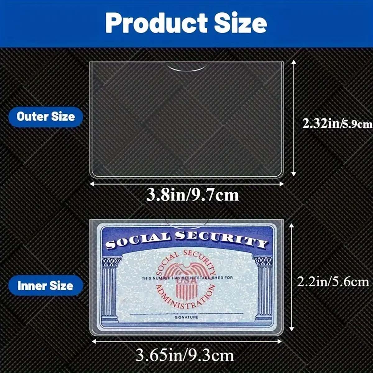 6/12Pcs PVC Social Security Ca - Card Sleeves Protector avaliação e preço