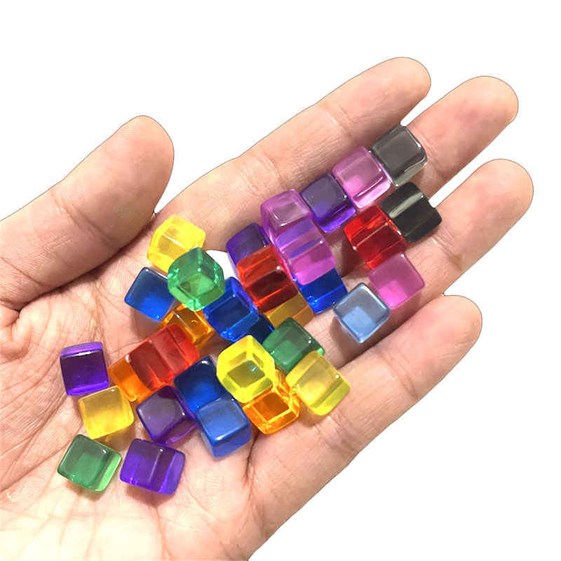 100pcs/set 8mm Clear Cube Dice - Board Game Hegemony avaliação e preço