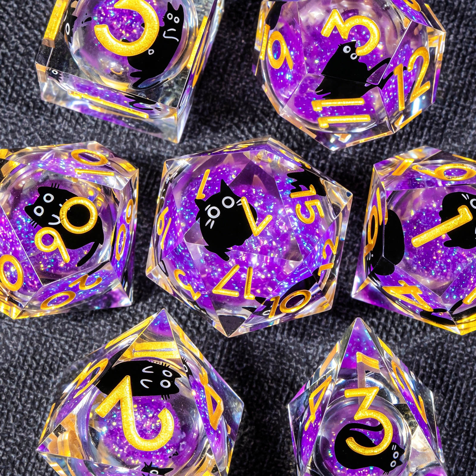 Cat Liquid Core DND Dice Set,  - Board Game Dungeons And Dragons avaliação e preço