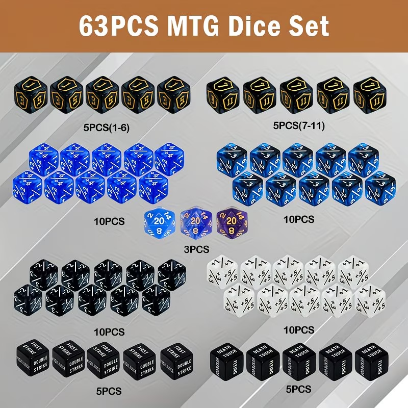 63PCSCounting D6 Dice Set, sui - Board Game Dungeons And Dragons avaliação e preço