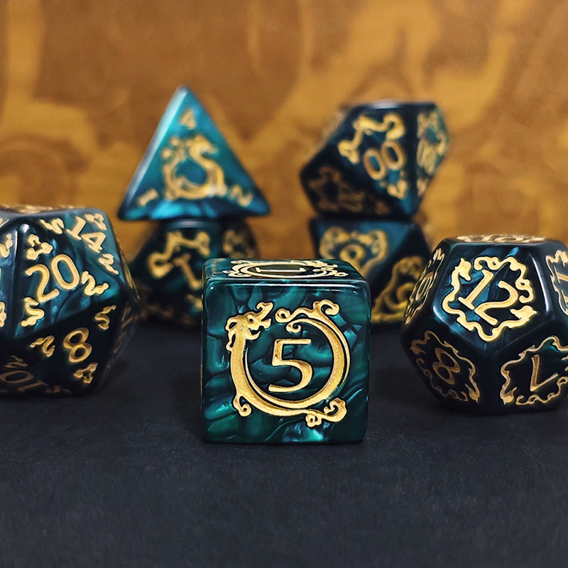 7Pcs Set DND Dice Dragon Patte - Board Game Dungeons And Dragons avaliação e preço