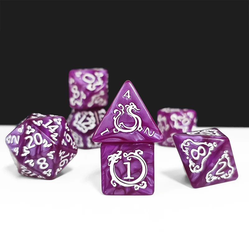 7Pcs Set DND Dice Dragon Patte - Board Game Dungeons And Dragons avaliação e preço
