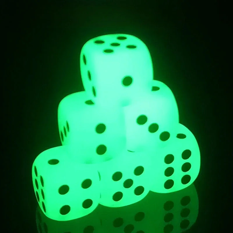6-36Pcs 14mm Luminous Dice 6 S - Board Game Night avaliação e preço