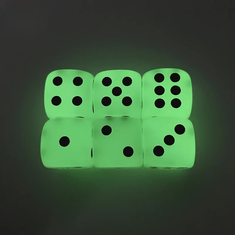 6-36Pcs 14mm Luminous Dice 6 S - Board Game Night avaliação e preço