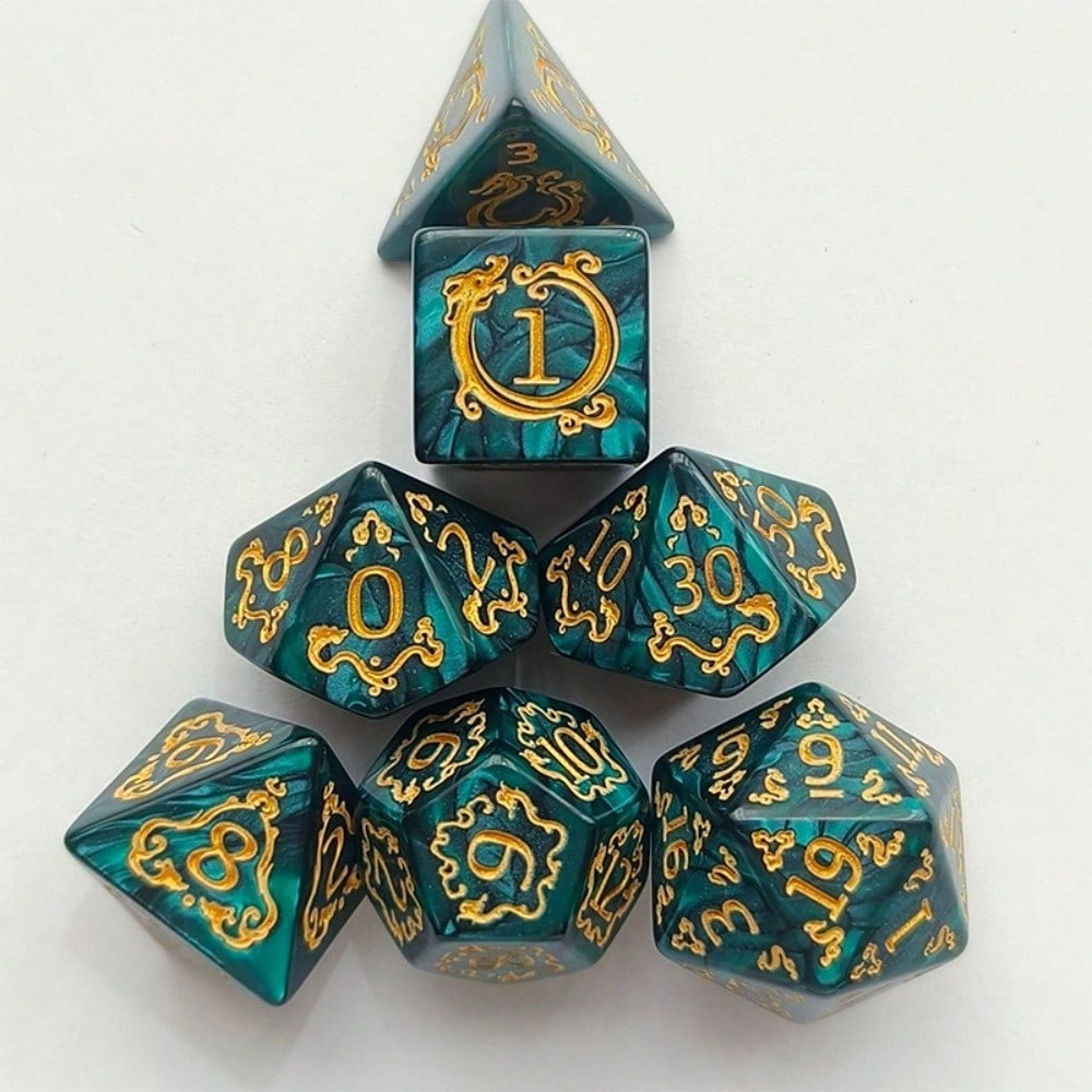 1 set (7 pieces) of dragon the - Board Game Dungeons And Dragons avaliação e preço