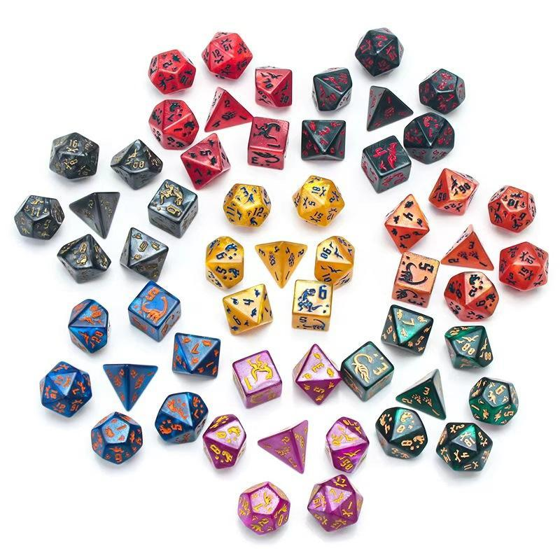 7Pcs/Set Dinosaur Dice Clear E - Board Game Night avaliação e preço