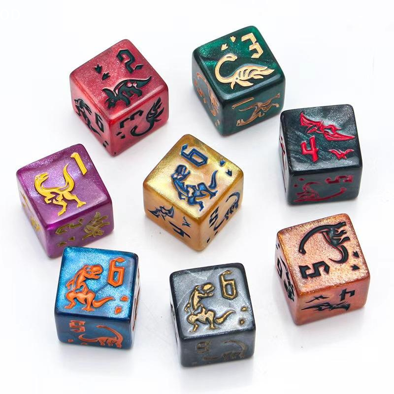 7Pcs/Set Dinosaur Dice Clear E - Board Game Night avaliação e preço