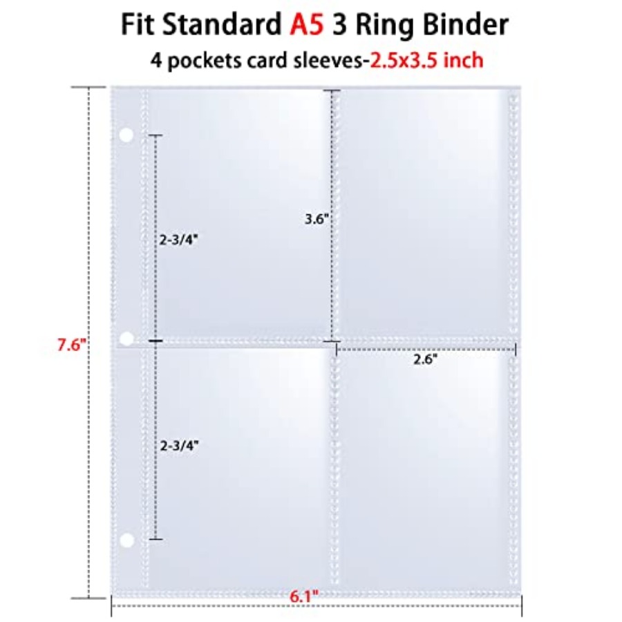 400 Pockets 2.5x3.5 Trading Ca - Card Sleeves Protector avaliação e preço