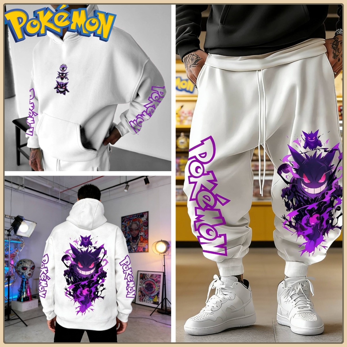 Black Hoodie and Pants Set wit - Card Sleeves Protector avaliação e preço