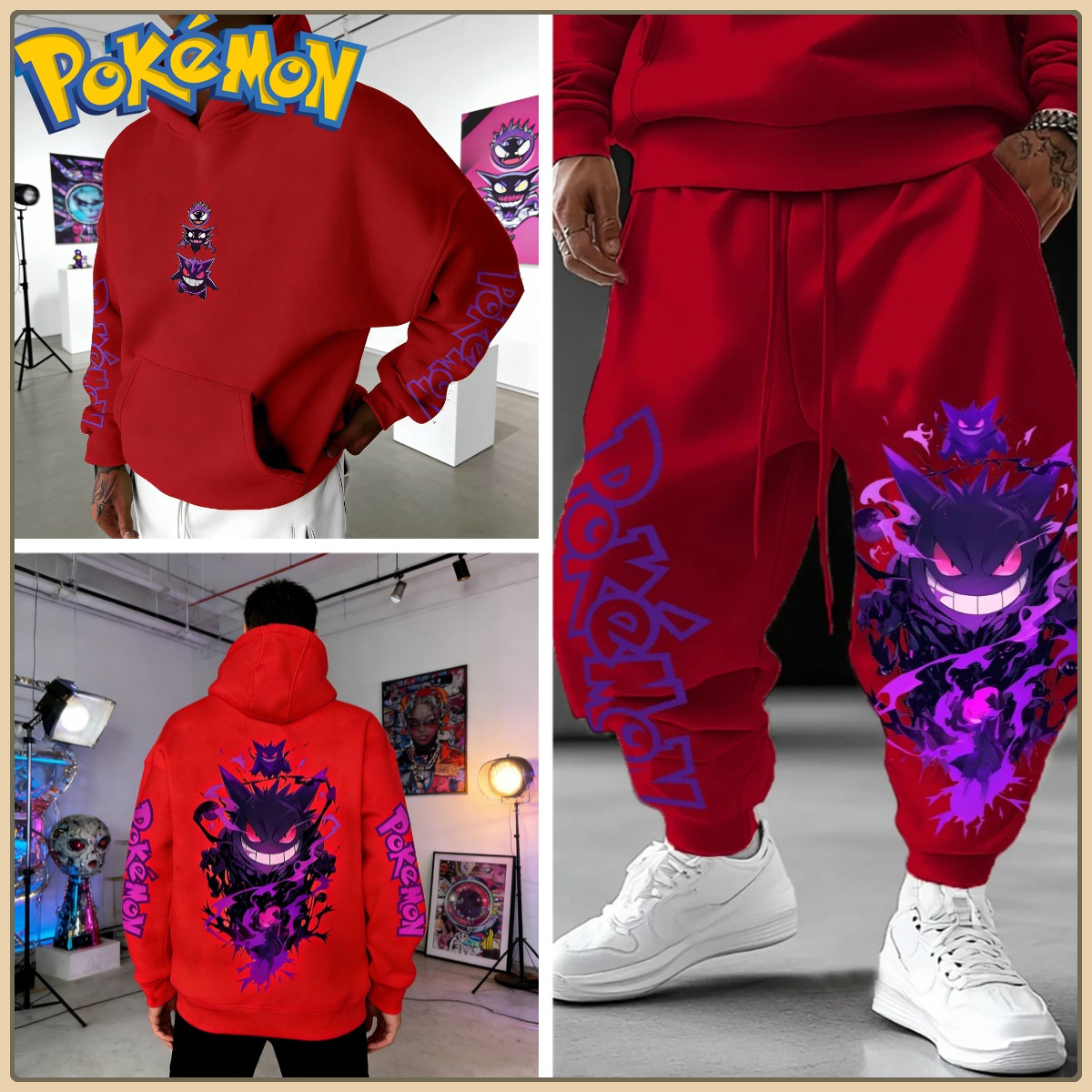 Black Hoodie and Pants Set wit - Card Sleeves Protector avaliação e preço