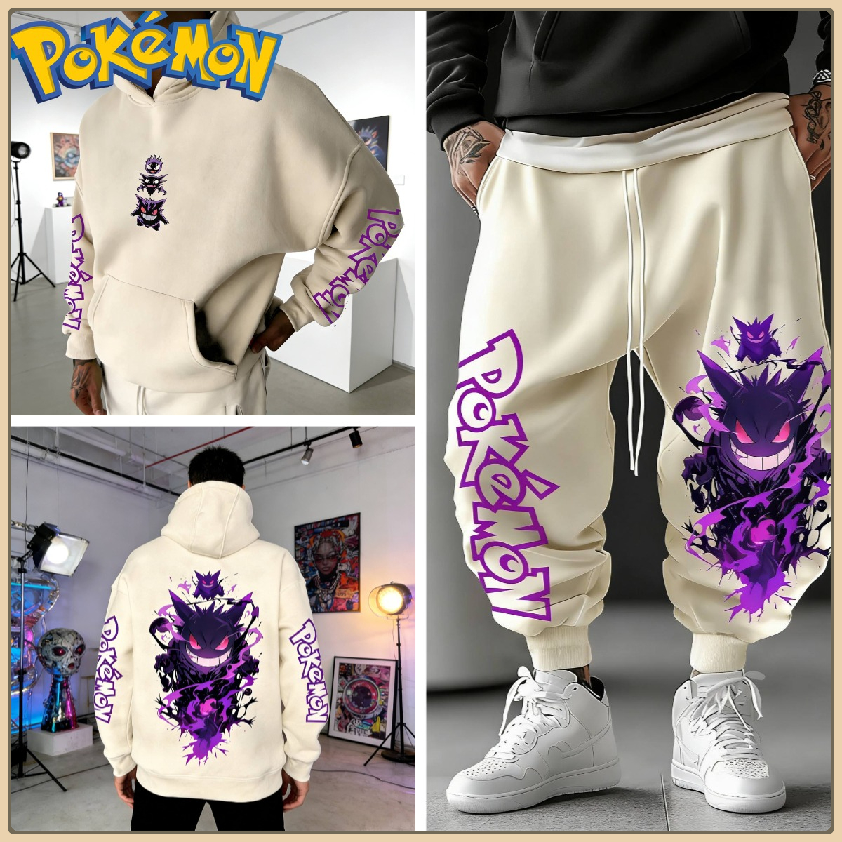 Black Hoodie and Pants Set wit - Card Sleeves Protector avaliação e preço