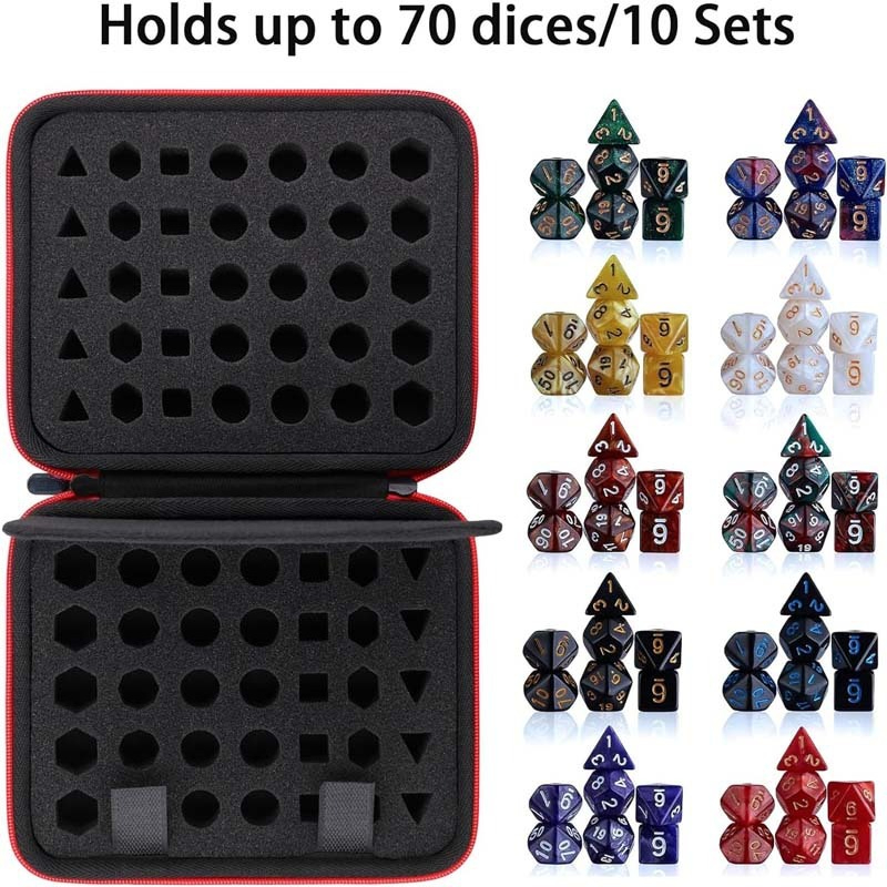New Portable EVA70-hole Dice B - Board Game Dungeons And Dragons avaliação e preço