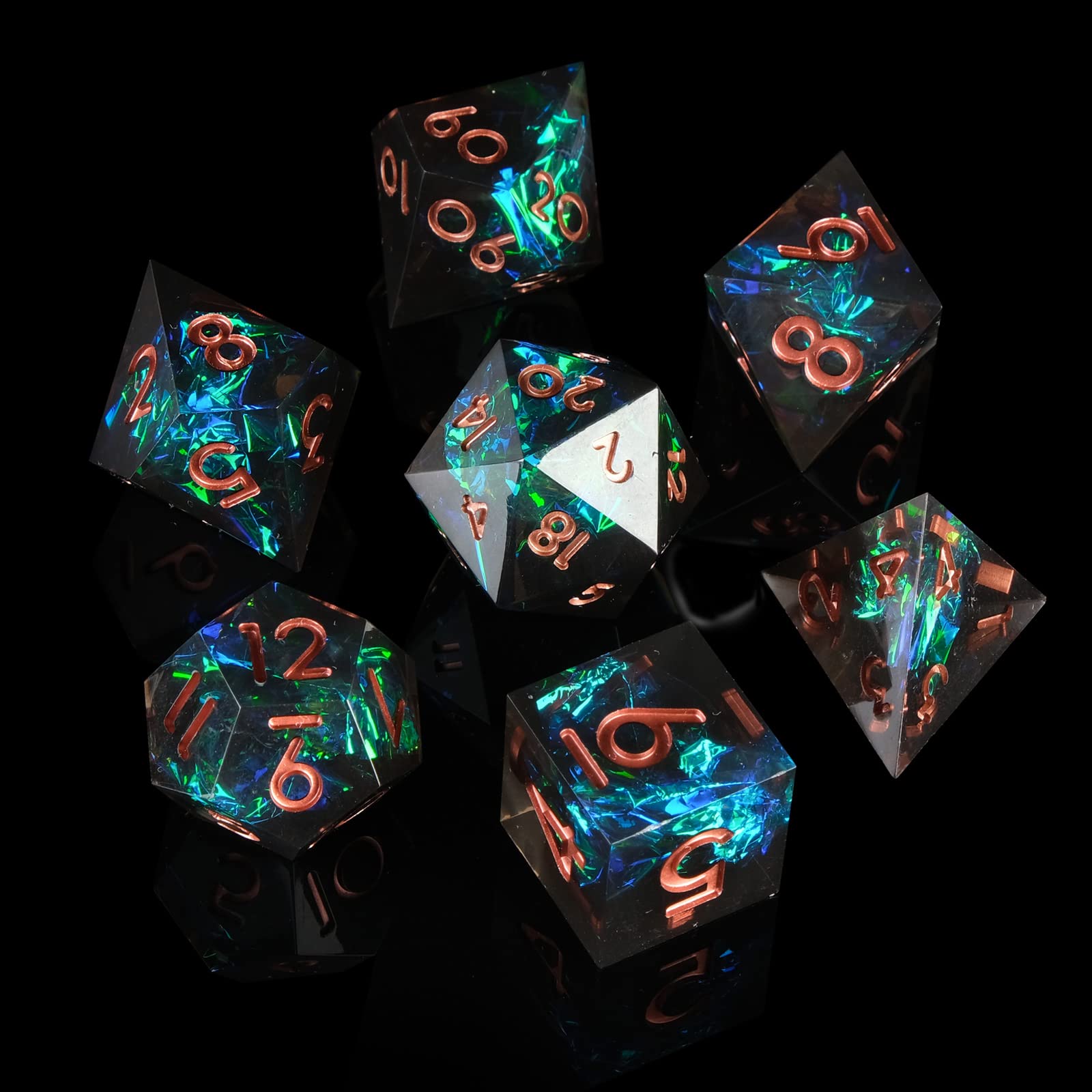 Resin Sharp Edge DND Dice Set  - Board Game Dungeons And Dragons avaliação e preço
