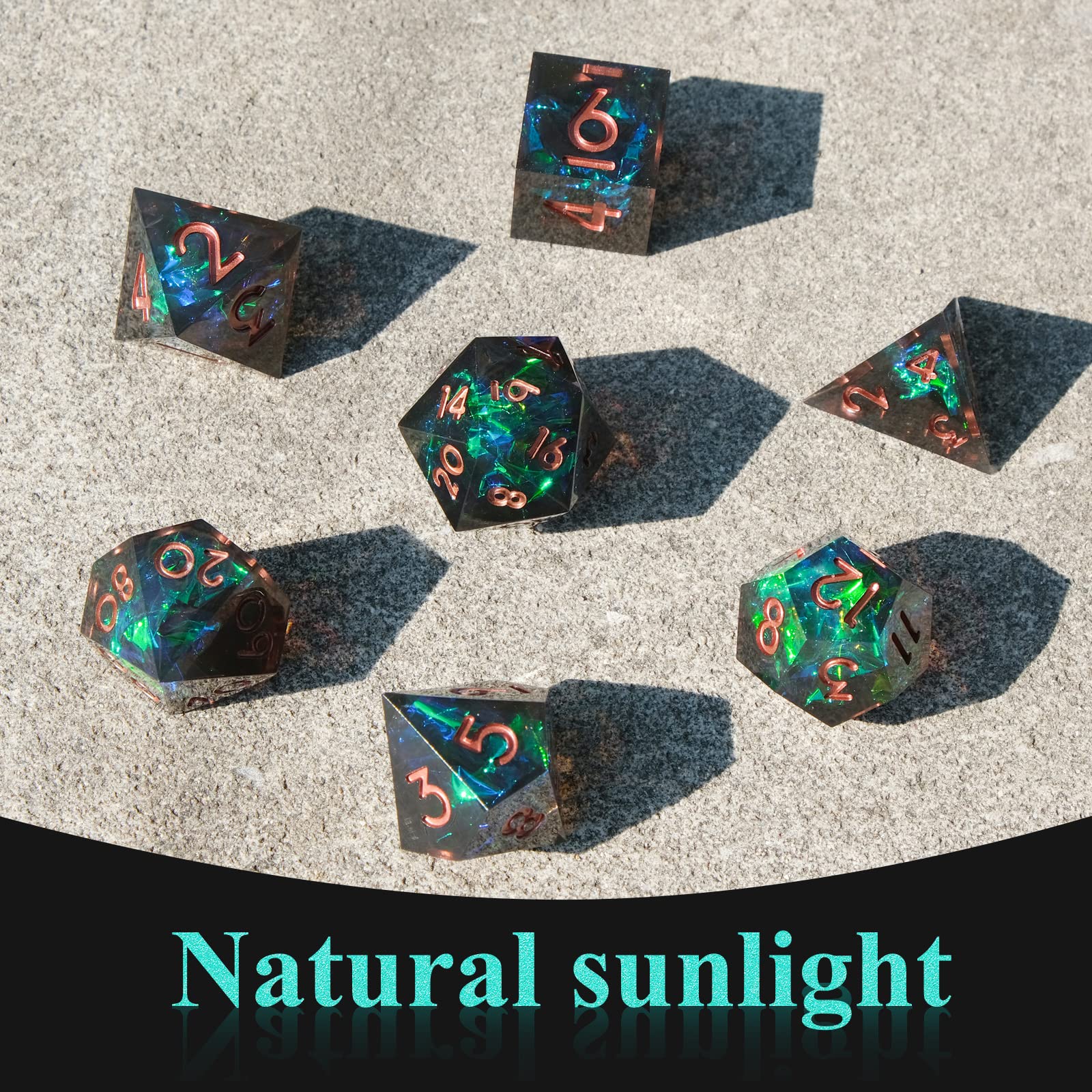 Resin Sharp Edge DND Dice Set  - Board Game Dungeons And Dragons avaliação e preço