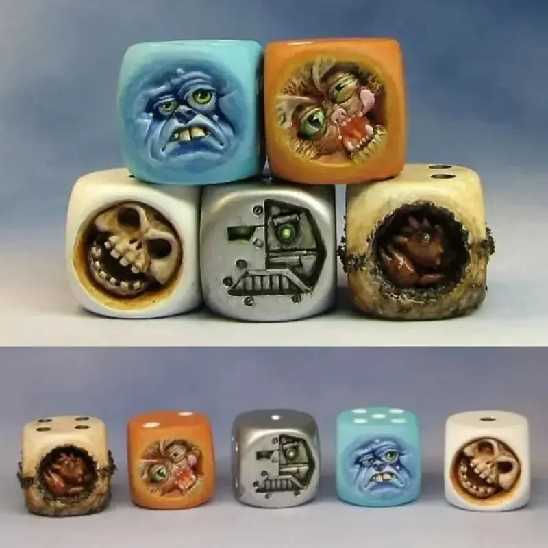 Resin Monster Face Dice Set Ha - Board Game Dungeons And Dragons avaliação e preço