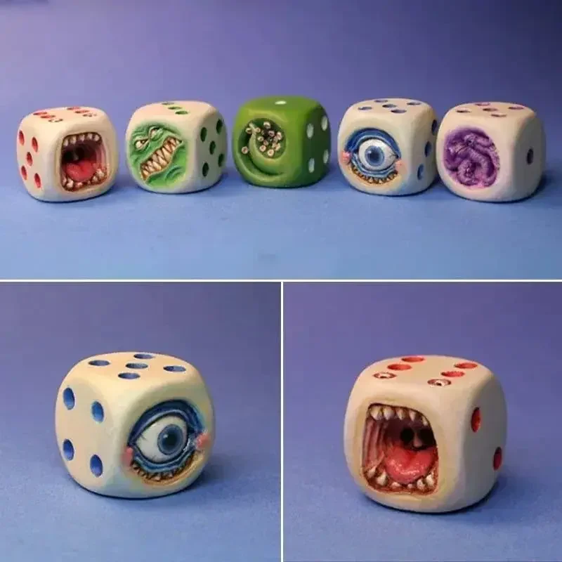 Resin Monster Face Dice Set Ha - Board Game Dungeons And Dragons avaliação e preço