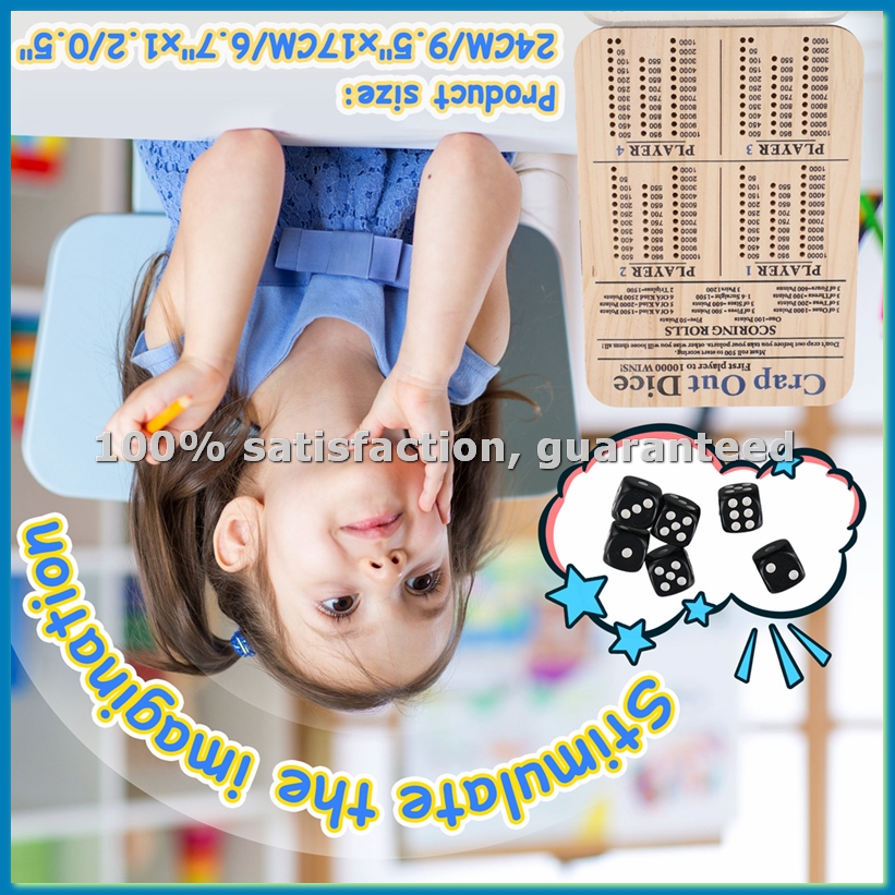 Wooden Crap Out Dice Score Boa - Board Game Family avaliação e preço