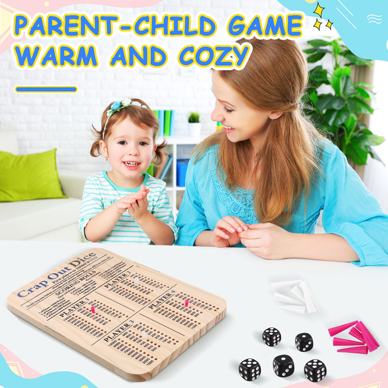 Wooden Crap Out Dice Score Boa - Board Game Family avaliação e preço