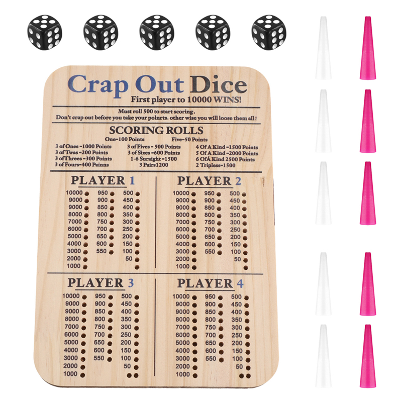 Wooden Crap Out Dice Score Boa - Board Game Family avaliação e preço