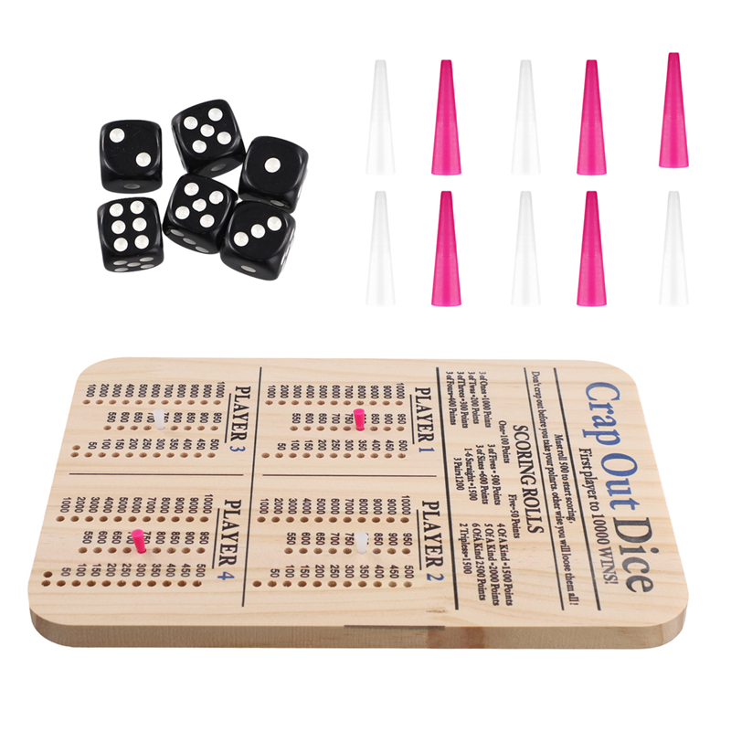 Wooden Crap Out Dice Score Boa - Board Game Family avaliação e preço
